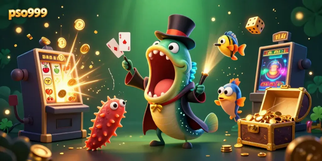 Win big at pso999 with an engaging underwater magic casino scene.