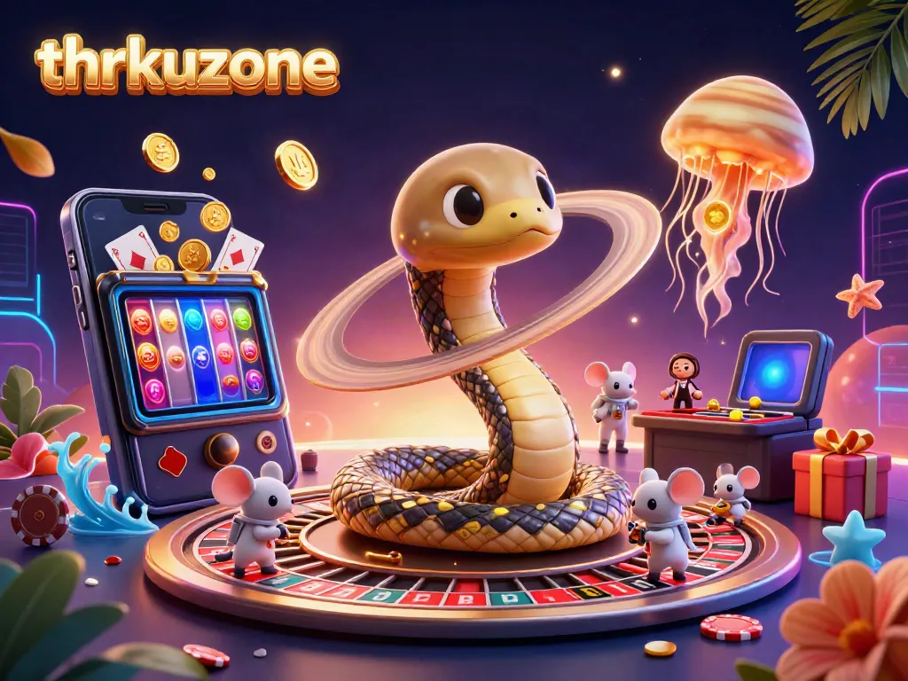 Engage in thrilling bets at thrkuzone with a cosmic themed roulette and cheerful astronaut mice in vibrant 3D.