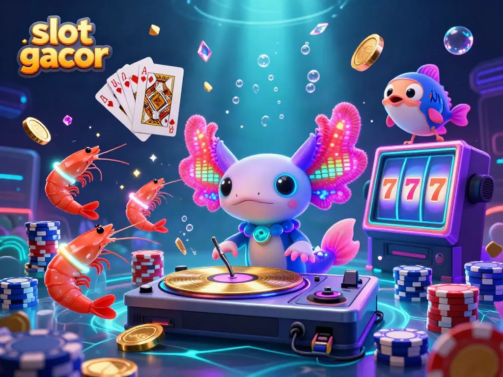 Experience the thrill of slot gacor with vibrant gaming characters and dynamic casino elements.