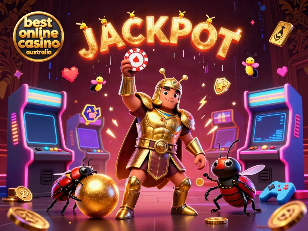 Experience the excitement at the best online casino australia with vibrant characters celebrating a big win.