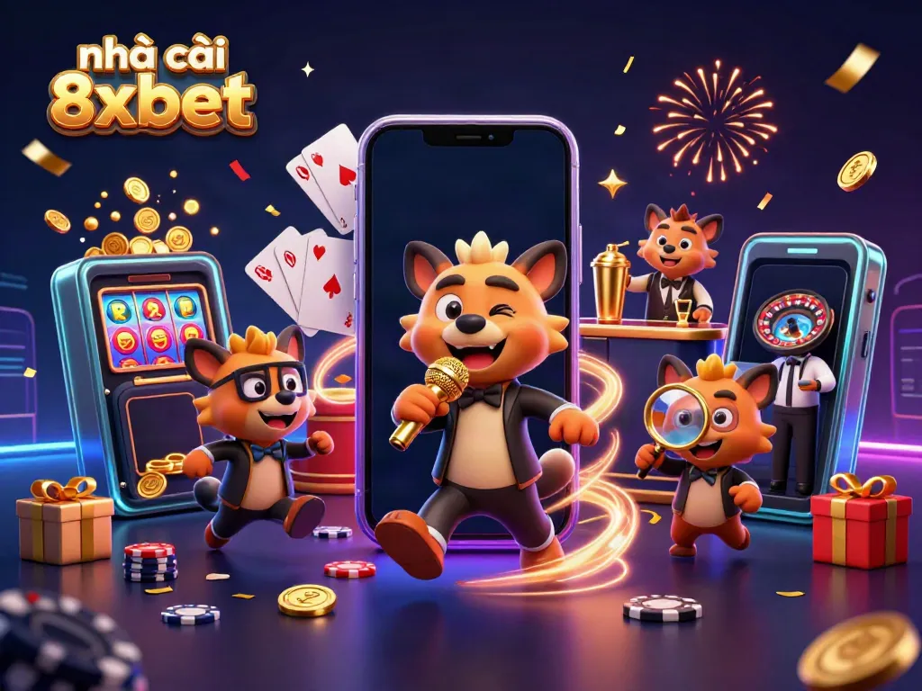 Engage with the fun of nhà cái 8xbet at a lively 3D casino with hyenas as main characters.