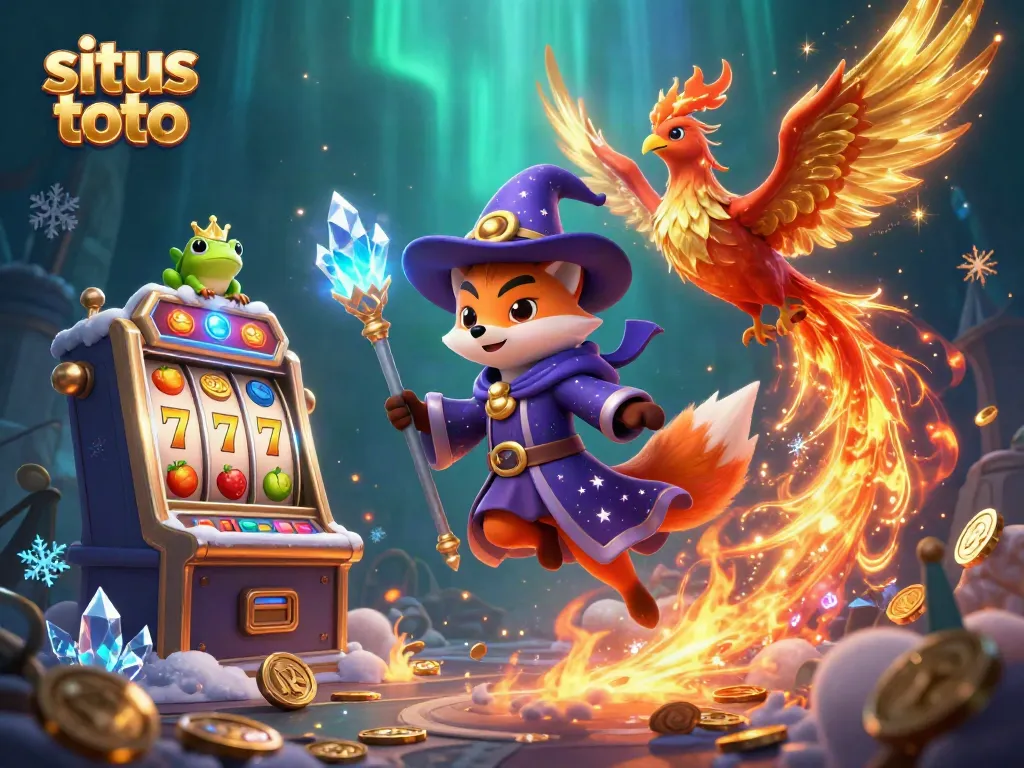 Engage in situs toto action amidst a mystical casino world featuring dynamic characters and elements.