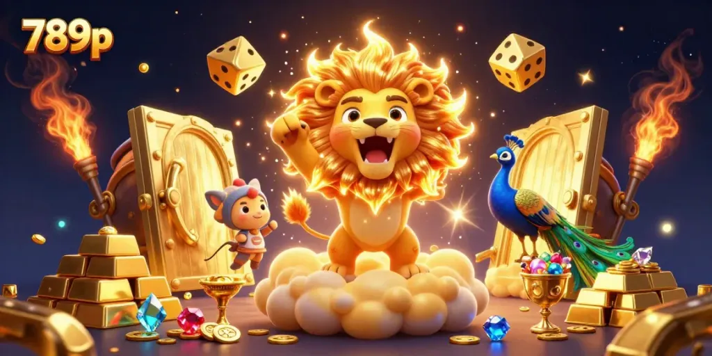Experience thrilling wins with 789p in a vibrant online casino atmosphere filled with gold treasures.