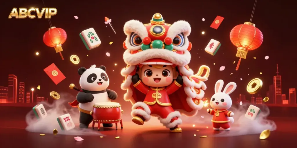 Experience vibrant fun at ABCVIP with a festive lion dance, firecrackers, and casino games!