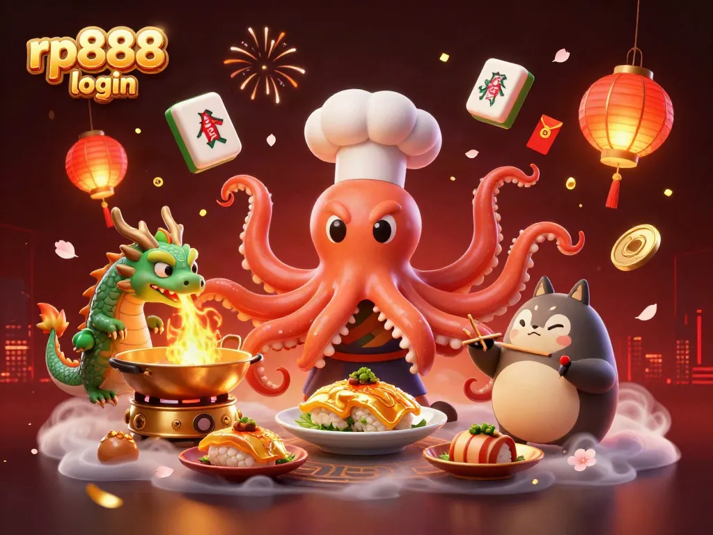 Experience an engaging rp888 login scene with vibrant casino-themed characters and magical elements.
