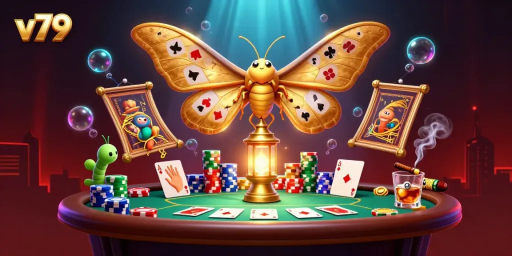 Bet on your fortune at v79 with thrilling gameplay scenes featuring poker tables and rich visuals.